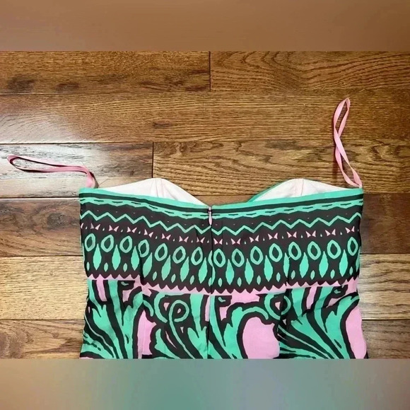 MILLY OF NEW YORK SILK STRAPLESS MAXI DRESS SZ 2 - Picture 12 of 14